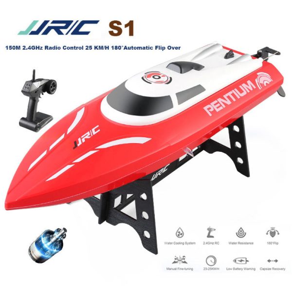 JJRC S1 RC Boat 4CH 2.4GHz RTR 25KM h Waterproof Turnover Reset High Speedboat S1 Pentium S2 Shark S3 Latitude Kids RC Boats Toy Supply