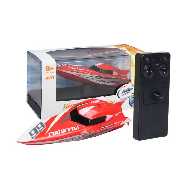 Hot Selling! Remote Control High Speed Mini Racing Boat 4 Channels RC Powerful Rechargeable Speedboat Toys Ship for Children Fashion