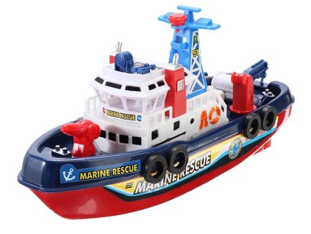 Fast Speed Music Light Electric Marine Rescue Fire Boat Baby Shower Bath Toys with LED Music For Kids Toy Gift Hot on Sale