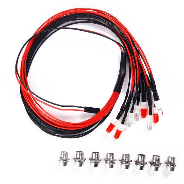 ABWE Best Sale 8 LED 5mm White Color Red Color LED Light Set for HSP RC Cars WS Online Sale