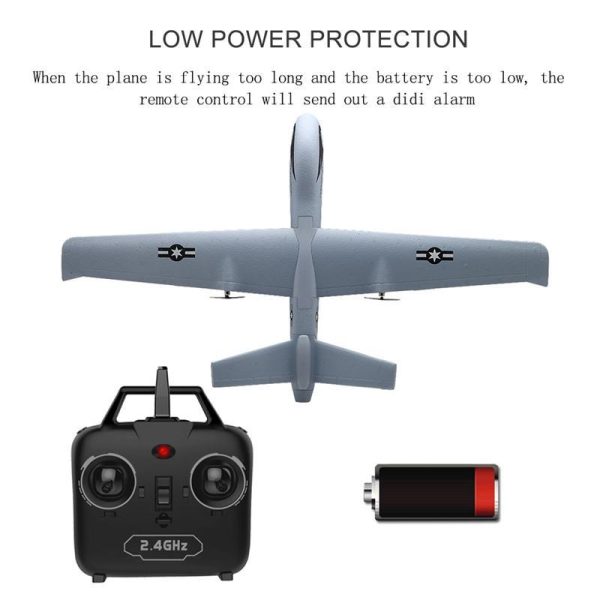 Z51 Super Big 66cm Wingspan Remote Control Airplane Glider EPP Built-in Gyroscope RC Plane UAV with LED Military Aircraft Model Supply