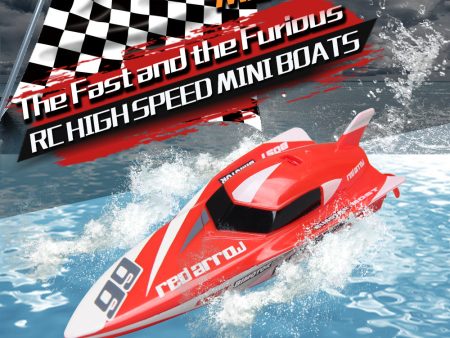 Hot Selling! Remote Control High Speed Mini Racing Boat 4 Channels RC Powerful Rechargeable Speedboat Toys Ship for Children Fashion