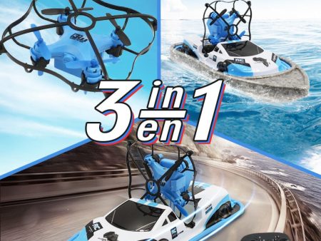 3 In 1 RC Drone Boat Car Water Ground Air Mode Three Modes Headless Mode Altitude Hold RC Helicopters Toys For Kids Online Sale