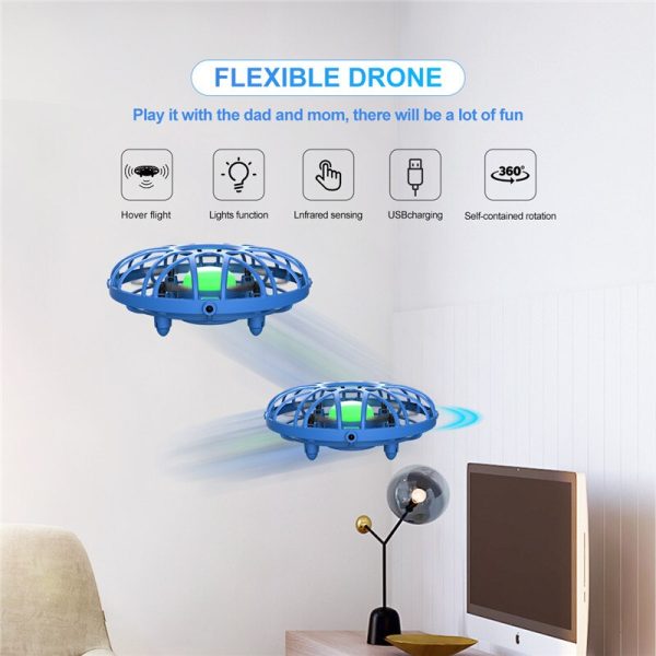 Eachine E111 Mini Drone UFO Infrared Sensing Control Hand Flying Aircraft Quadcopter Infraed Induction Intlligent BNF RC Kid Toy Online