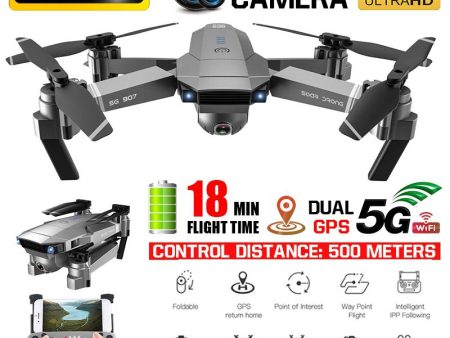 SG907 GPS Drone with 4K 1080P HD Dual Camera 5G Wifi RC Quadcopter Optical Flow Positioning Foldable Mini Drone VS E520S E58 Fashion