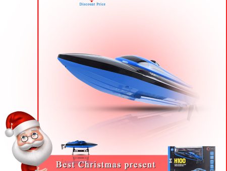 New RC Boat H100 4 Channel High Speed 30km H Racing Remote Control With LCD Screen For Children Toys Kids Birthday Gift on Sale