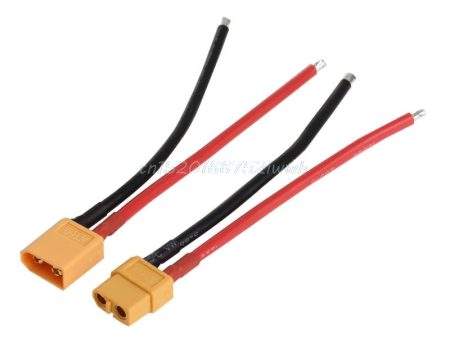 1 pair of XT60 Battery Male Female Connector Plug with Silicon 14 AWG Wire #T026# For Discount