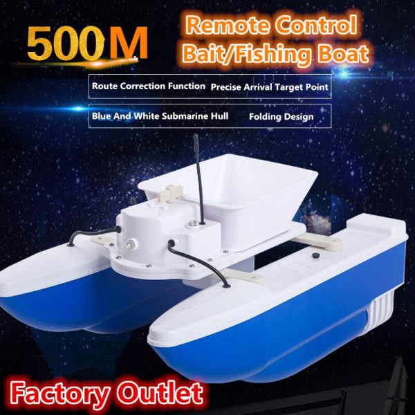 Professional Outside Fishing Electric RC Bait Boat Double Body Folding 500M 1.5KG Wireless Automatic Feeding Remote Control Boat Hot on Sale