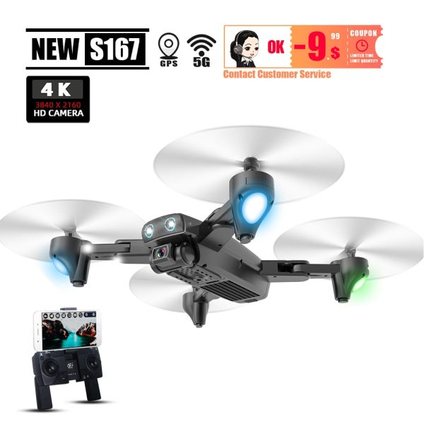 S167 GPS 4K with camera selfie dron drone profissional toys drones rc helicopter toy quadcopter juguetes quadcopter VS SG907 Cheap