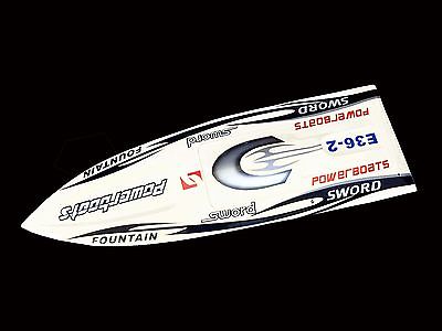 E36 PNP Sword Fiber Glass Racing Speed RC Boat W 1750kv Brushless Motor 120A ESC Servo Boat White TH02647 Online Sale