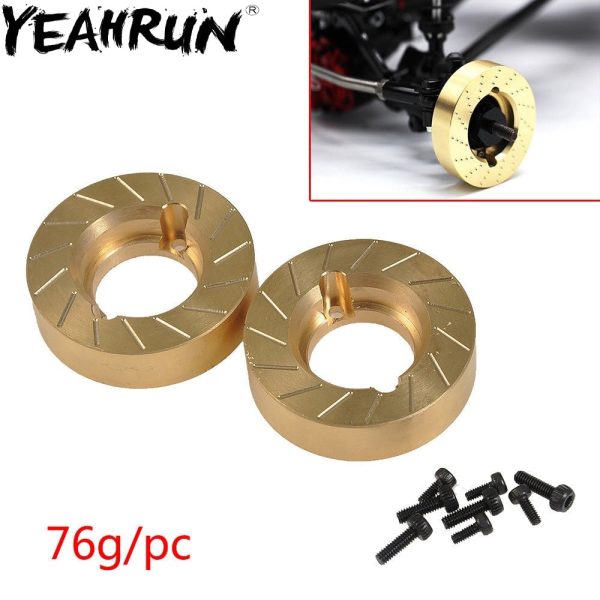 YEAHRUN Heavy Metal Internal Wheel Weights Turning Copper Counterweight For Axial SCX10 II 90046 90047 1 10 RC Car Online Sale