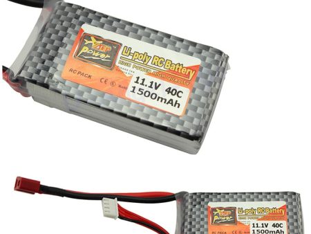 ZOP Power LiPo Battery 11.1V 1500Mah 3S 40C MAX 60C T Plug For RC Car Airplane Helicopter Part Dropship Wholesale Sale