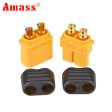 10 x Amass XT60+ Plug Connector With Sheath Housing 5 Male 5 Female (5 Pair ) on Sale