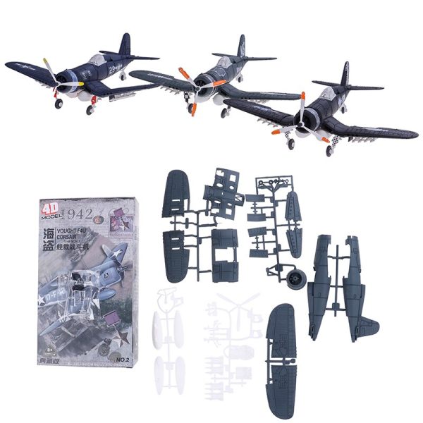 1Pcs 1 48 Scale Assemble Fighter Model Toys Flanker Combat Aircraft Diecast War-II Building Tool Sets Random Color Hot on Sale