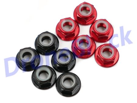 10 Pcs M5 Aluminum Flange Nylon Nut Low Profile CW CCW Anti-Loose Insert lock For 2204 2205 2206 Brushless Motor RC QAV250 210 Discount