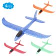 4pcs DIY Airplane Model Hand Throw Flying Glider Plane Foam Fillers Aeroplane Led Flashing Aircraft Toys for kids Outdoor Party Online now