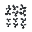 1 pairs High Strength D28 32 36 40 44 48mm 3 Blades 4mm Rc Boat Three Blades Paddle Nylon Boat Propeller Positive &Reverse Screw Sale