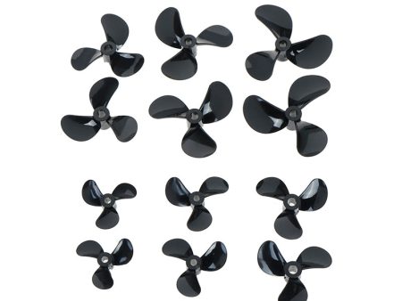 1 pairs High Strength D28 32 36 40 44 48mm 3 Blades 4mm Rc Boat Three Blades Paddle Nylon Boat Propeller Positive &Reverse Screw Sale