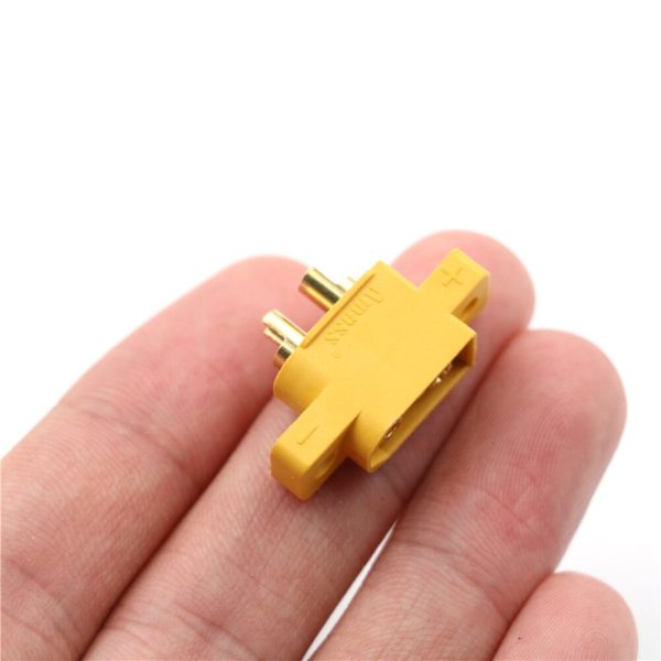 Yellow XT60E-M Mountable XT60 Male Plug Connector For RC Models Multicopter Fixed Board DIY Spare Part Remote Control Toy Parts Supply