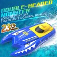 H128 Mini Boat 1 47 2.4GHz Remote Control Speed RC Boat Dual Motors 15km h Super Speed RC Ship Speedboat Electric RC Toys For Discount