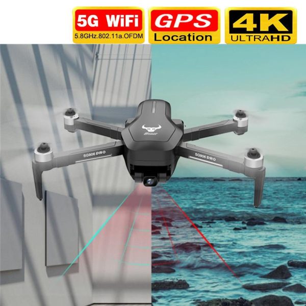 Sg906 Pro Drone 4k HD Mechanical Gimbal Camera 5g Wifi GPA System Supports Tf Card Flight 25 Min Rc Distance 1.2km Fashion