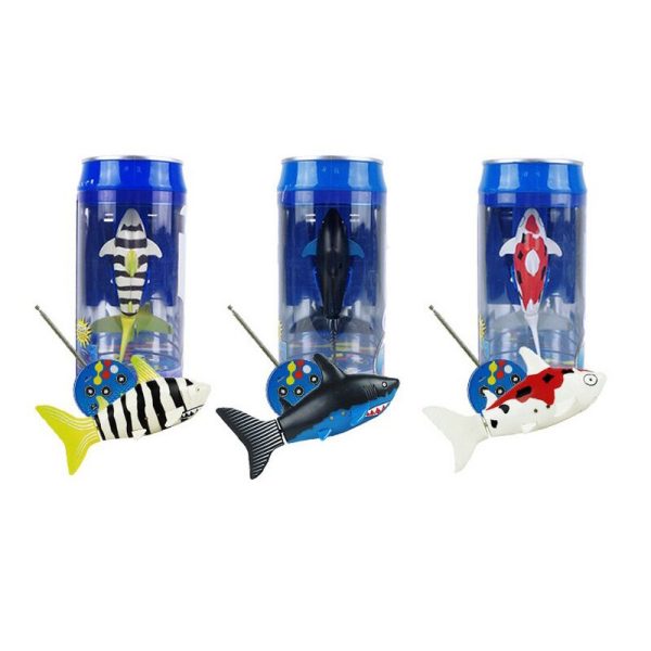 Mini Coke Can RC Boat Shark Shape Boat RC Toy 3CH 27 40Mhz Radio Electronic Remote Control Toys for Children Kids Christmas Gift Cheap