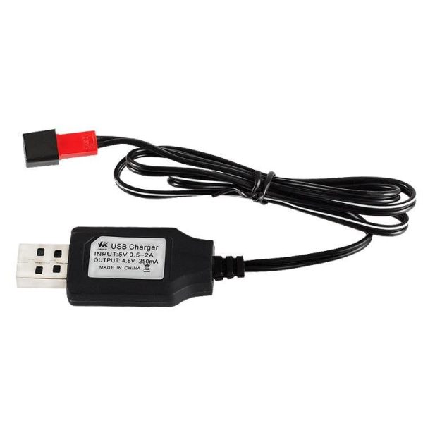 YUKALA 3.6V 4.8V 6.0V 7.2V 9.6V Ni-CD Ni-MH rechargeable battery USB charger USB charging cable with SM JST TAMIYA Plug 2pcs Online Hot Sale