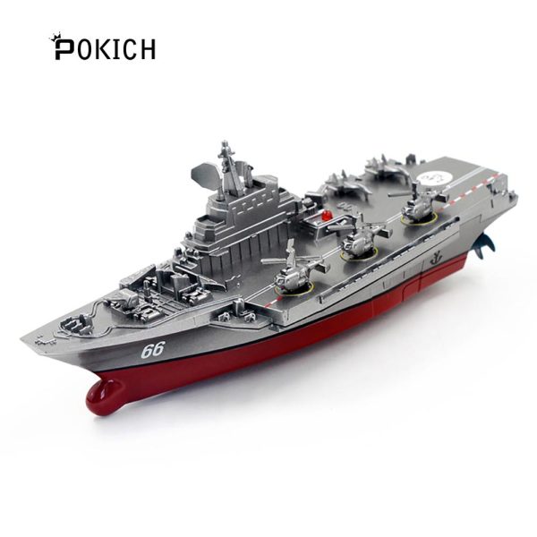 Pokich 2.4GHz 3CH Remote Control Boat Escort Frigate Carrier Ship Exquisite Model RC Warship Model Online