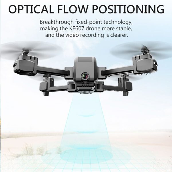 Newest KF607 Quadcopter with Wifi FPV 1080P 4K HD Dual Camera Optical Flow Selfie Drone Foldable Mini Dron VS SG106 visuo xs816 For Sale