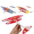 DIY Foam Rubber bands biplane Inertial Glider Aircraft Illuminate LED light rc biplane model toy biplane airplane usb charging on Sale