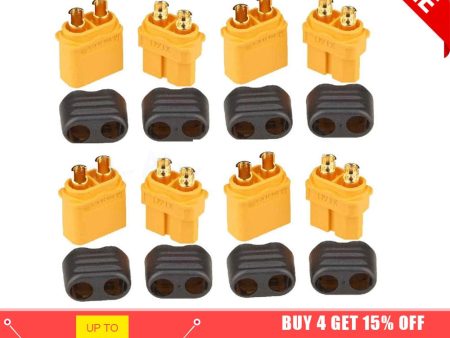 10 x Amass XT60+ Plug Connector With Sheath Housing 5 Male 5 Female (5 Pair ) on Sale