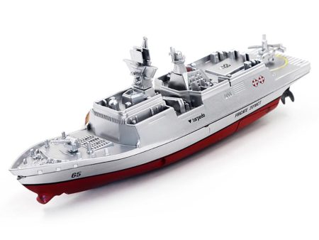 Pokich 2.4GHz 3CH Remote Control Boat Escort Frigate Carrier Ship Exquisite Model RC Warship Model Online