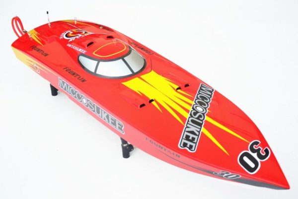 DT G26I P1 Blade Fiberglass 26CC Gasoline RC Boat SpeedBoat w  26CC engine with Clutch -Red Color For Cheap