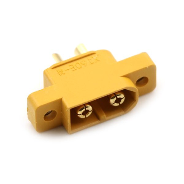 Yellow XT60E-M Mountable XT60 Male Plug Connector For RC Models Multicopter Fixed Board DIY Spare Part Remote Control Toy Parts Supply