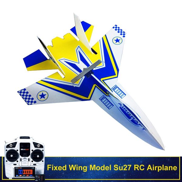 Fixed Wing Model Su27 RC Airplane With Microzone MC6C Transmitter with Receiver and Structure Parts For DIY RC Aircraft For Sale