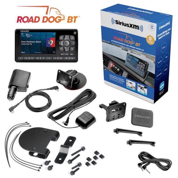 SiriusXM ROAD DOG BT Truck Bundle with Universal Antenna Mounting Bracket For Discount