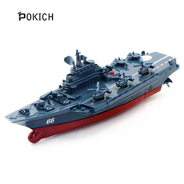 Pokich 2.4GHz 3CH Remote Control Boat Escort Frigate Carrier Ship Exquisite Model RC Warship Model Online