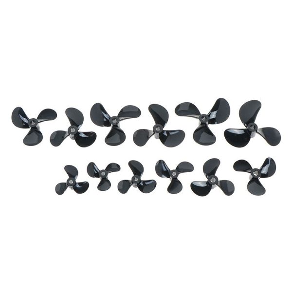 1 pairs High Strength D28 32 36 40 44 48mm 3 Blades 4mm Rc Boat Three Blades Paddle Nylon Boat Propeller Positive &Reverse Screw Sale