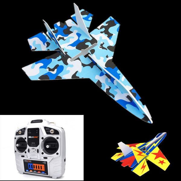 Fixed Wing Model Su27 RC Airplane With Microzone MC6C Transmitter with Receiver and Structure Parts For DIY RC Aircraft For Sale