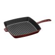 Staub Cast Iron 12-inch Square Grill Pan - Grenadine on Sale