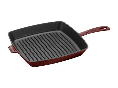 Staub Cast Iron 12-inch Square Grill Pan - Grenadine on Sale