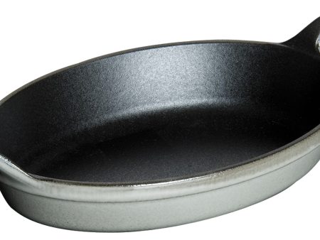 Staub Cast Iron 5.5-inch x 3.8-inch Mini Oval Gratin Baking Dish - Graphite Grey Online