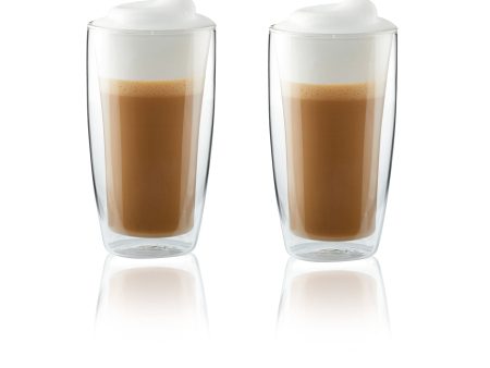 Henckels Cafe Roma 2-pc Double-Wall Glassware 11.8oz. Latte Glass Set For Cheap