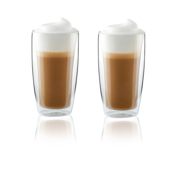 Henckels Cafe Roma 2-pc Double-Wall Glassware 11.8oz. Latte Glass Set For Cheap