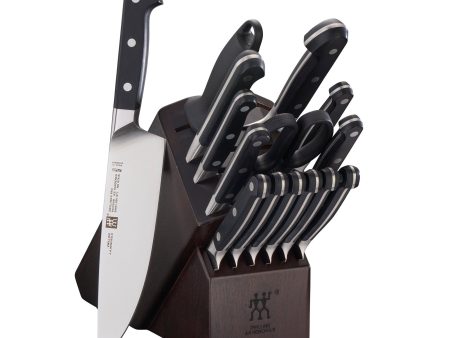 Zwilling Pro 16-pc Knife Block Set - Walnut For Sale