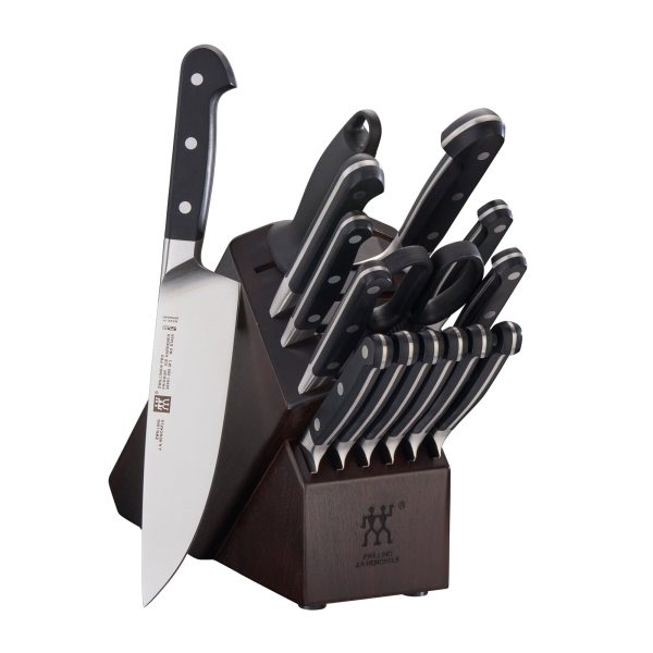 Zwilling Pro 16-pc Knife Block Set - Walnut For Sale