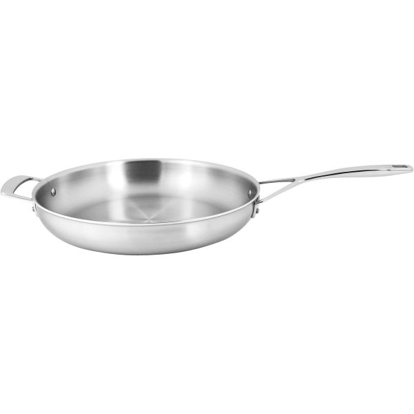 Demeyere Essential 5-ply 12.5-inch Stainless Steel Fry Pan with Lid Online now