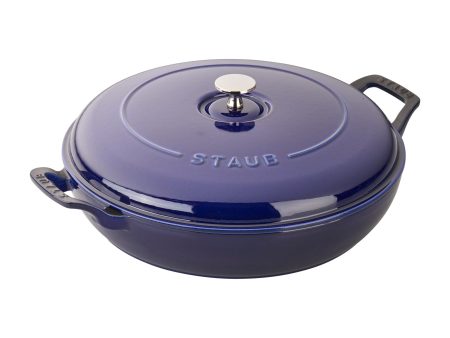 Staub Cast Iron 3.5-qt Braiser - Dark Blue Hot on Sale