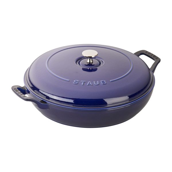 Staub Cast Iron 3.5-qt Braiser - Dark Blue Hot on Sale