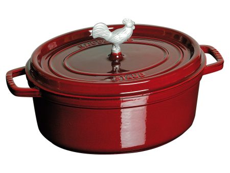 Staub Cast Iron 5.75-qt Coq au Vin Cocotte - Grenadine Discount